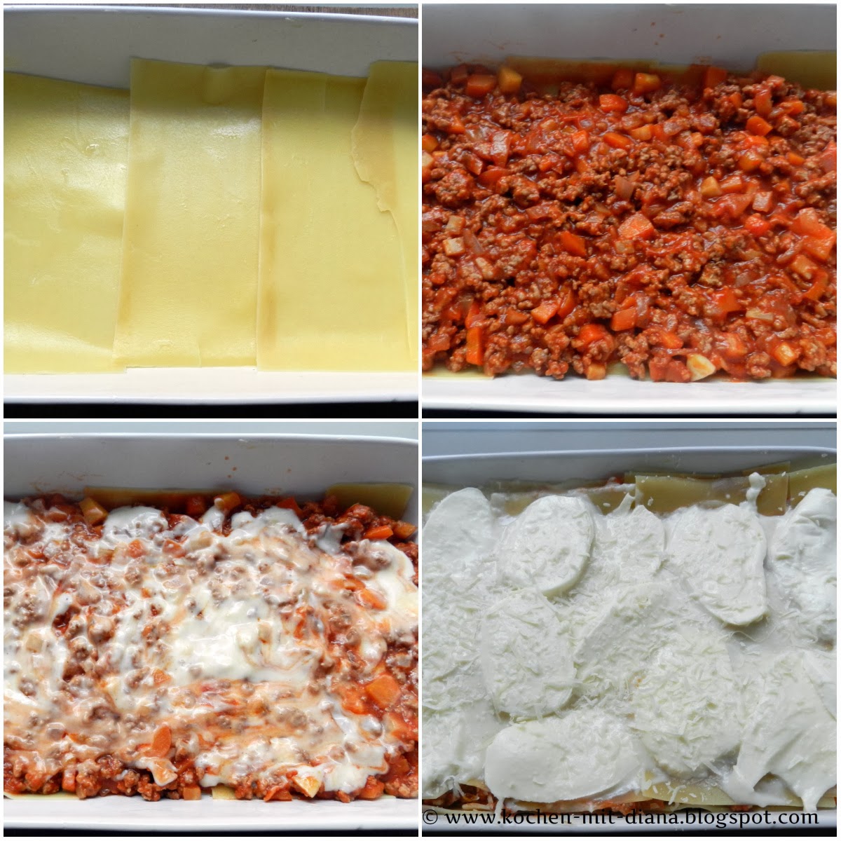 Zubereitung Lasagna