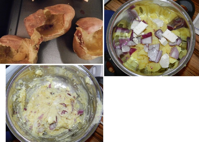 Zubereitung Ofenkartoffeln.