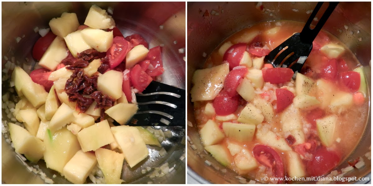 Mango-Tomaten Suppe kochen