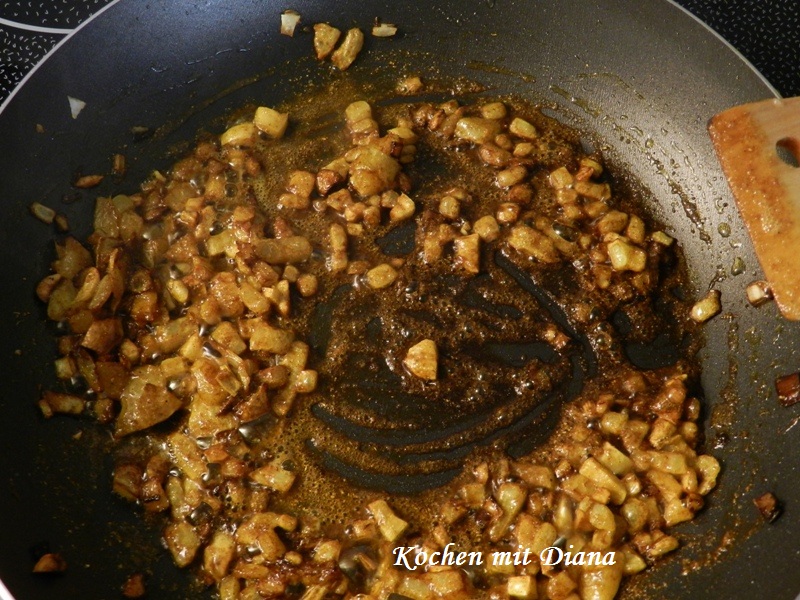 Curry Pulver und Zwiebel