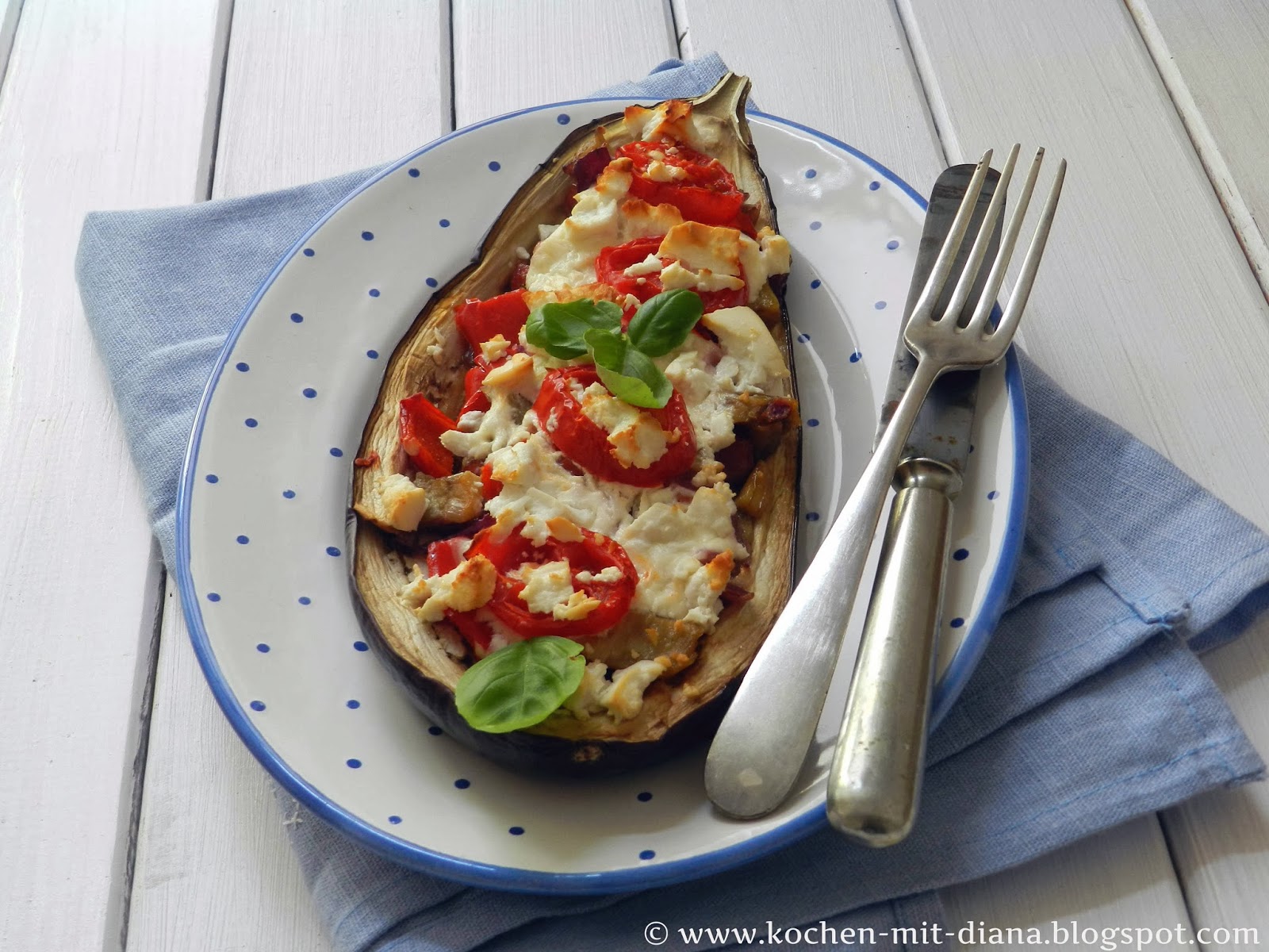 Gefüllten Auberginen - Kochen mit Diana