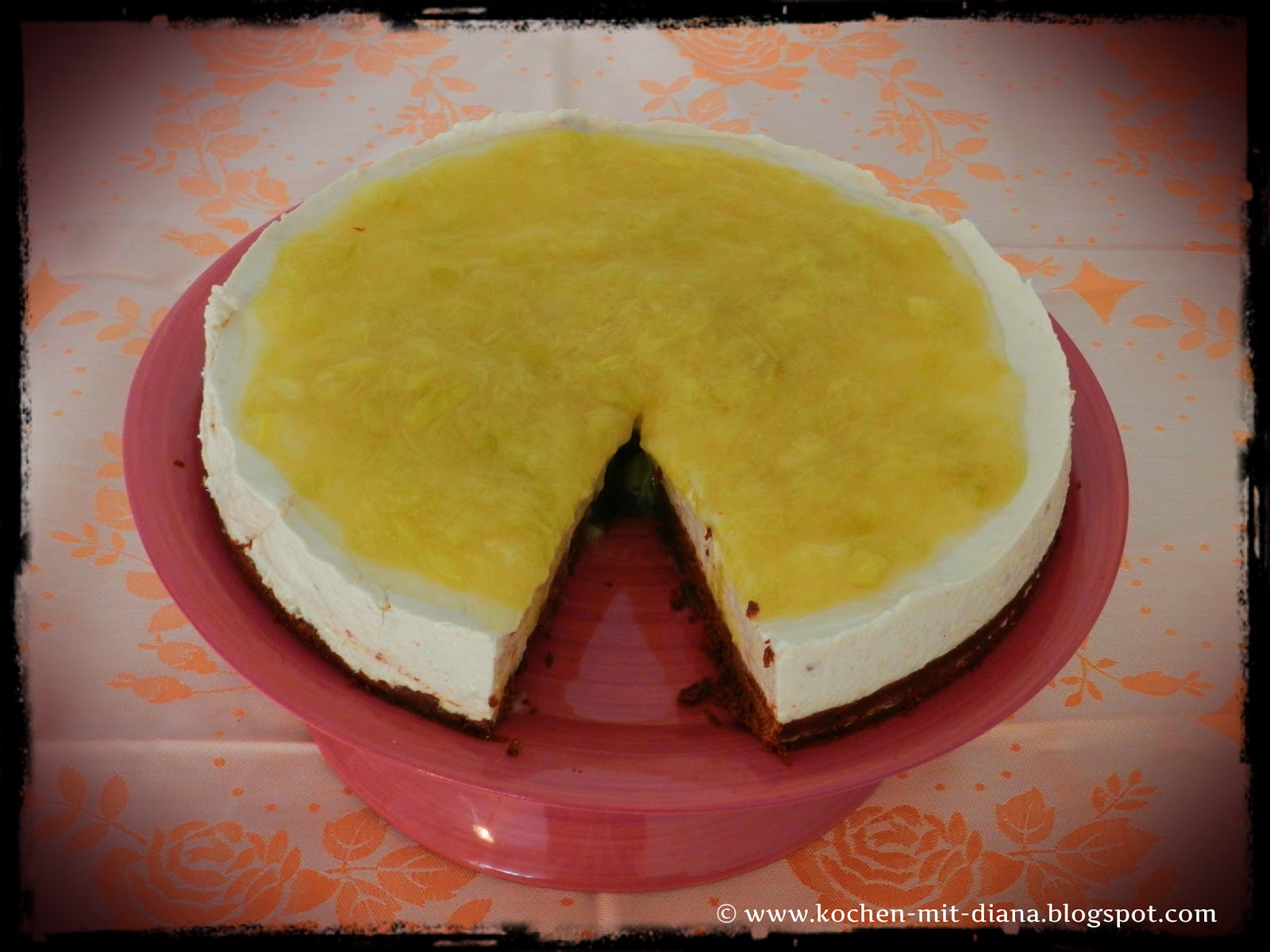 Brownie-Rhabarber Cheesecake