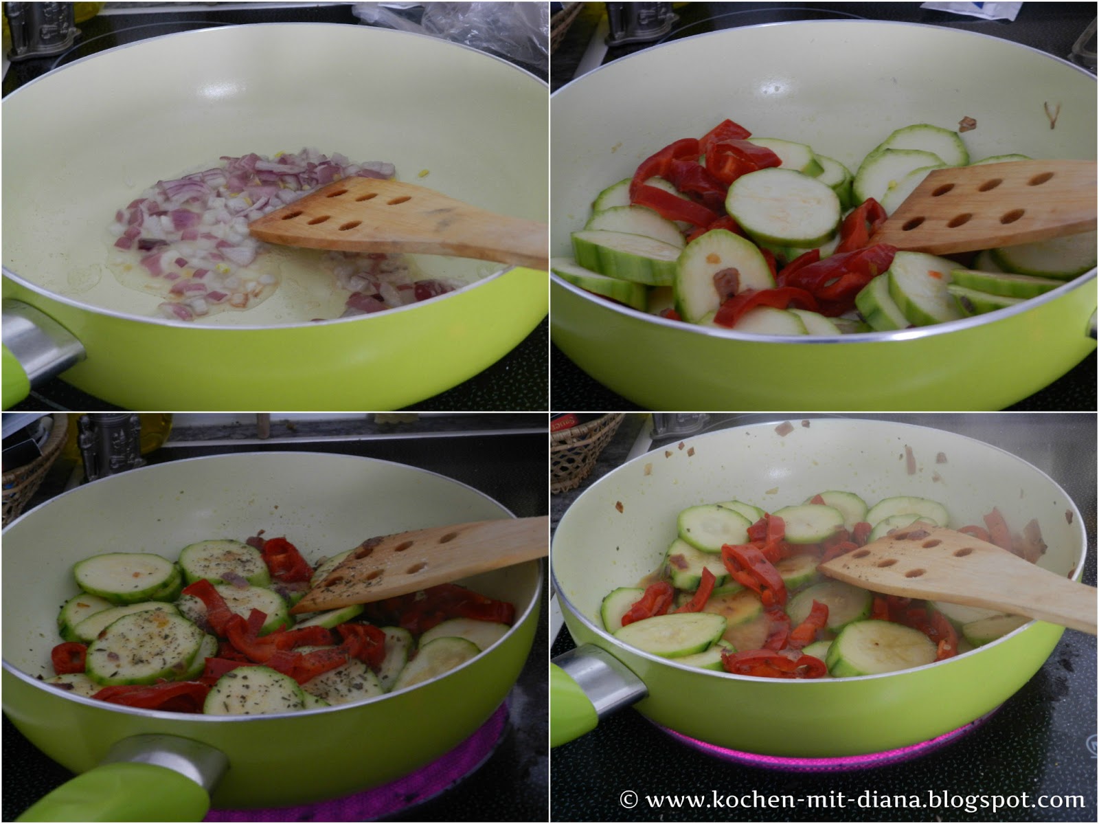 Gemüse für Couscous Salat braten