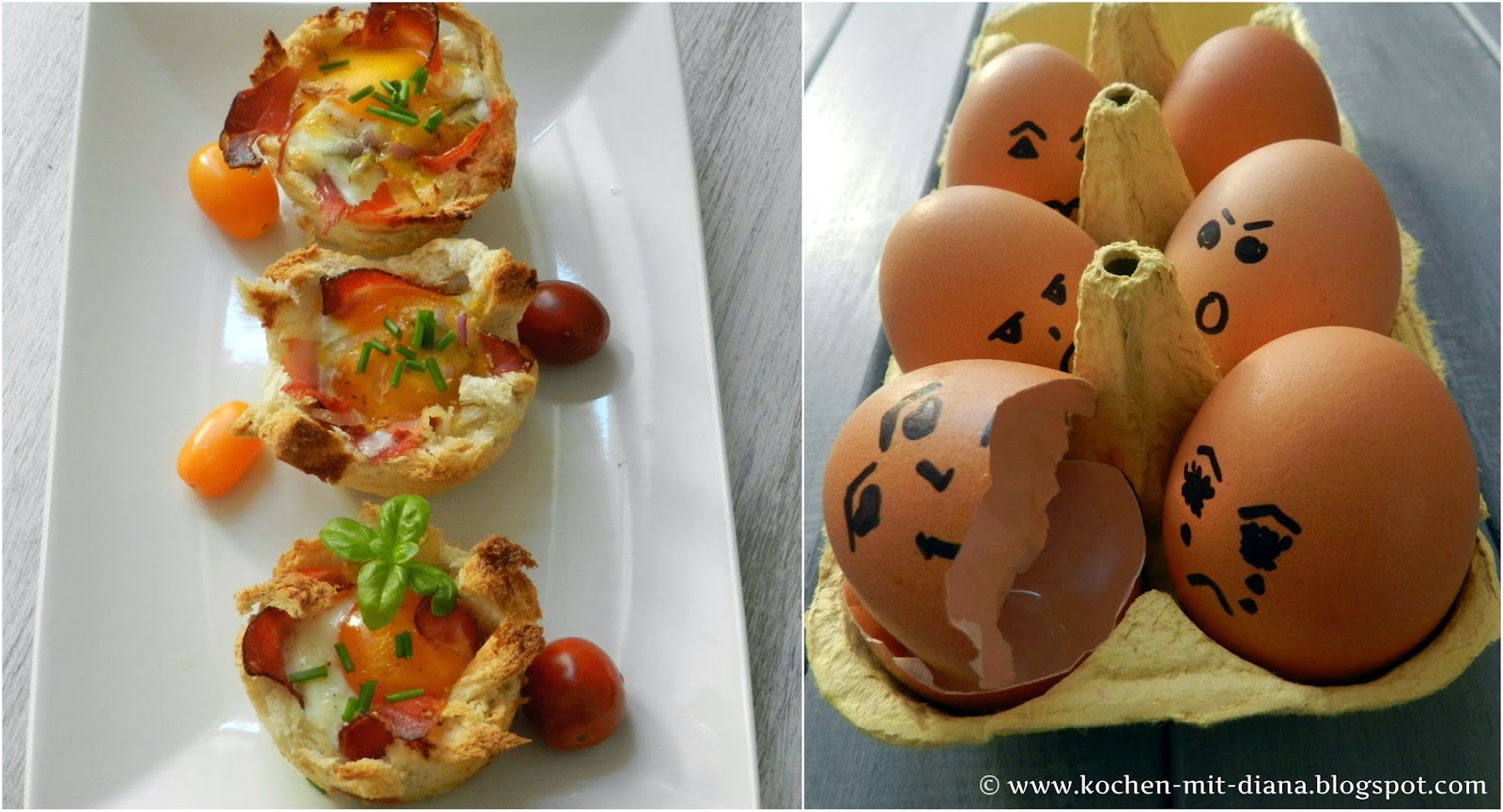 Frühstückmuffins mit Speck und Ei