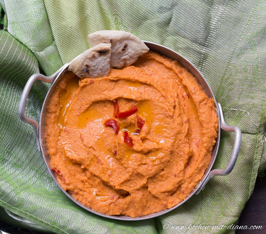 Humus mit gegrillte Paprika - Kochen mit Diana