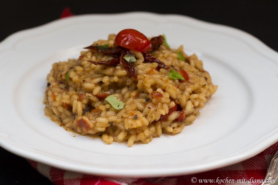 Risotto mit getrockneten Tomaten