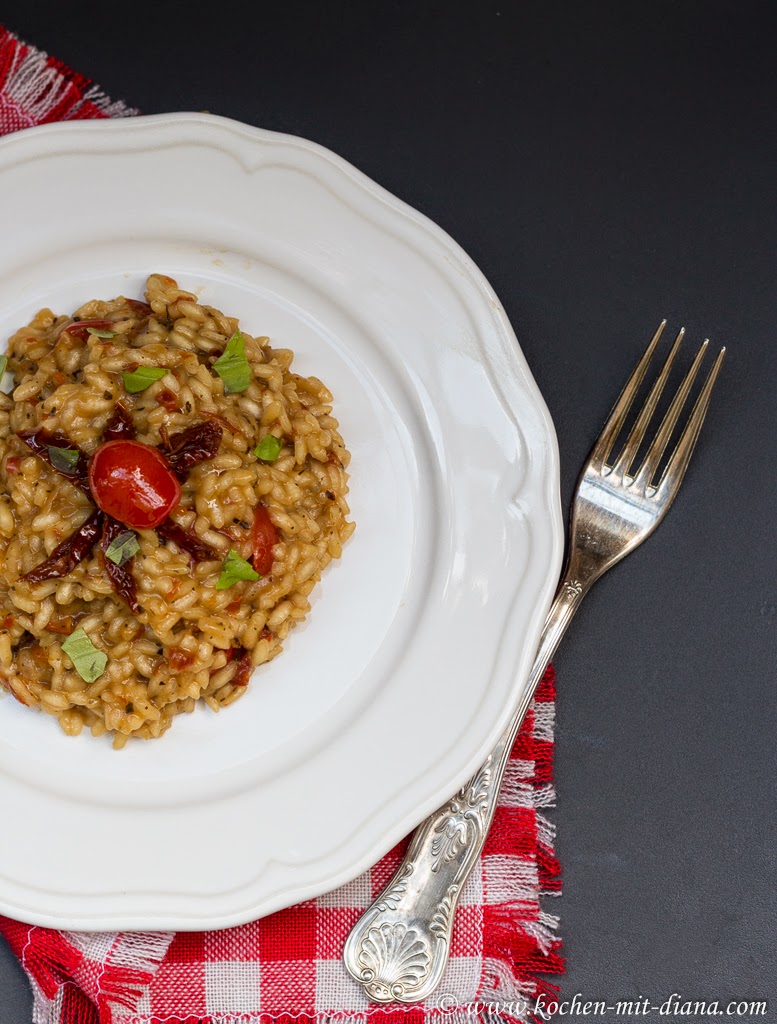 Risotto mit getrockneten Tomaten