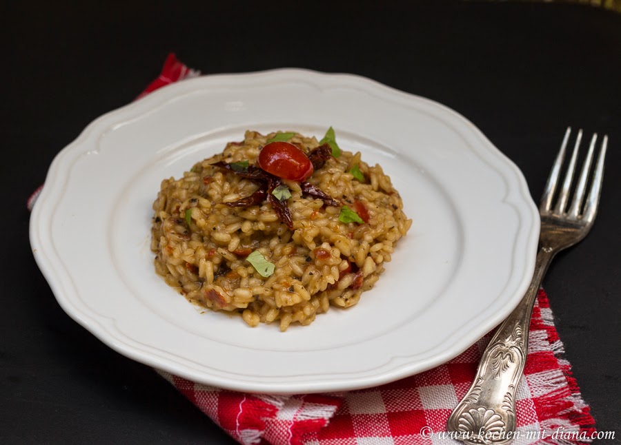 Risotto mit getrockneten Tomaten