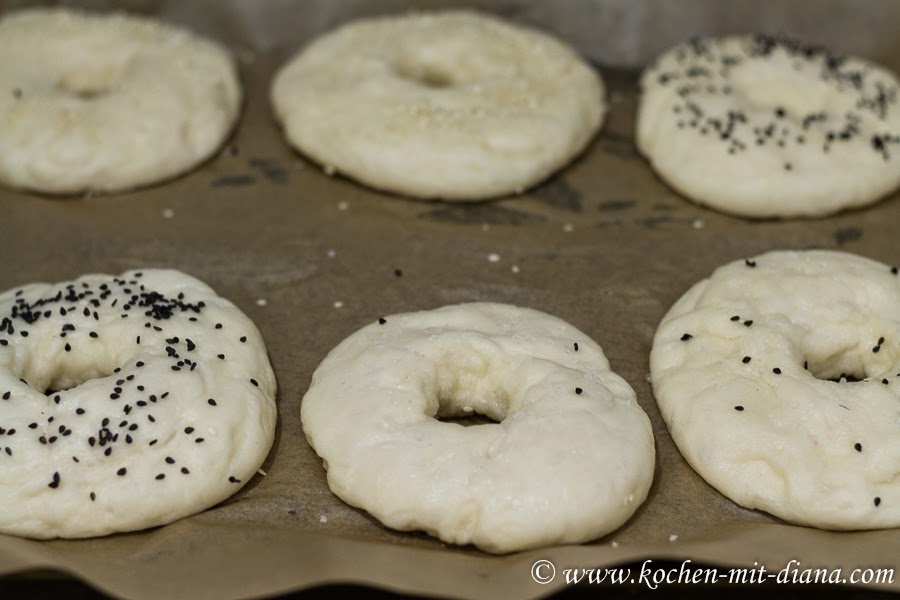 Bagels vor dem Backen