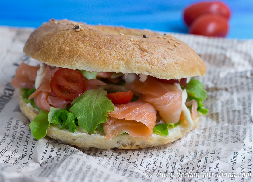 Bagel mit Lachs