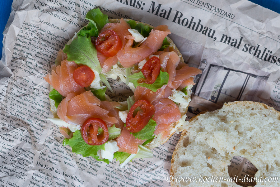 Bagel mit Lachs