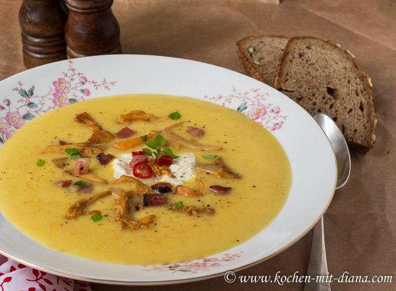 Kartoffelsuppe mit Pfifferlinge