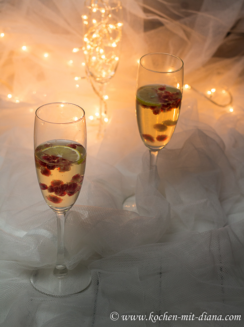 Granatapfel-Prosecco-Cocktail