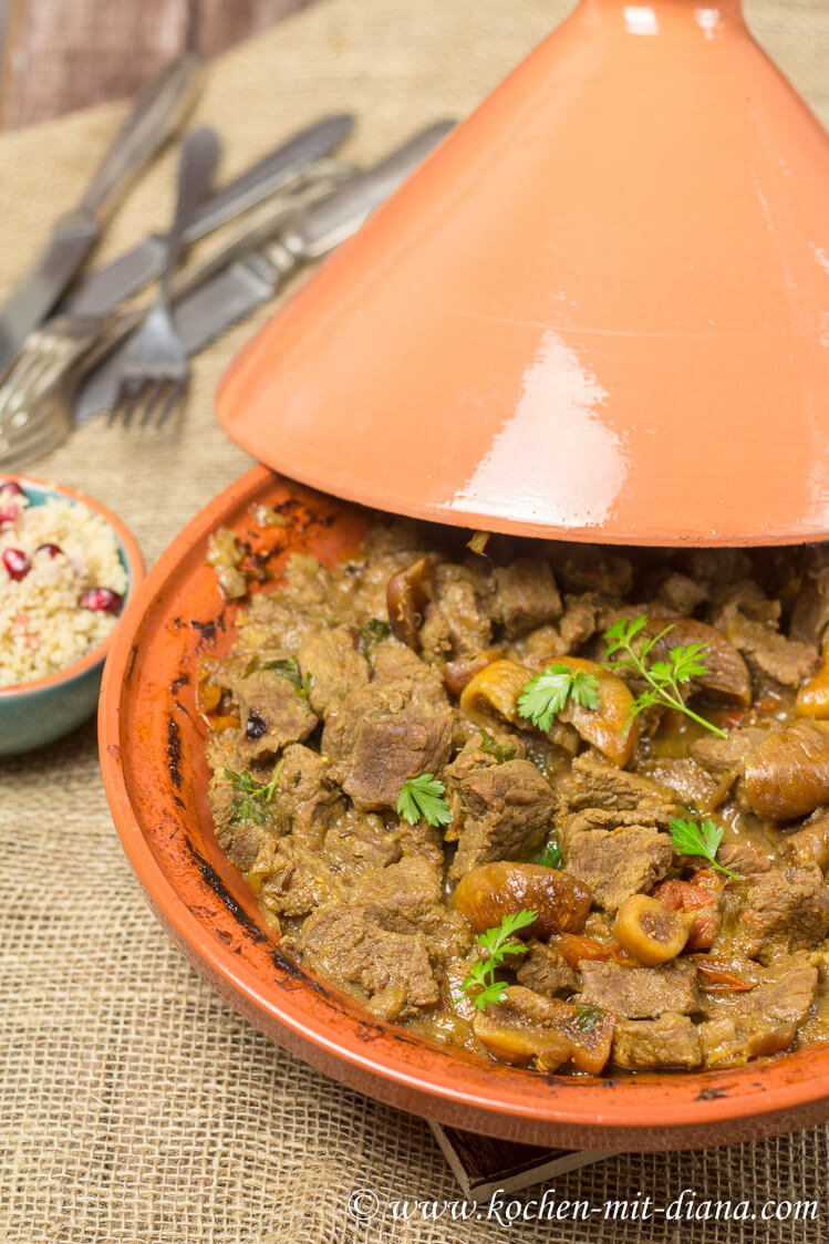 Rinder Tajine mit Feigen und Datteln