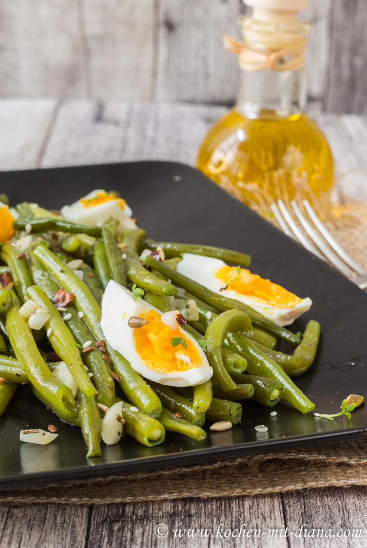 Grüne Bohnen mit Knoblauch - Kochen mit Diana