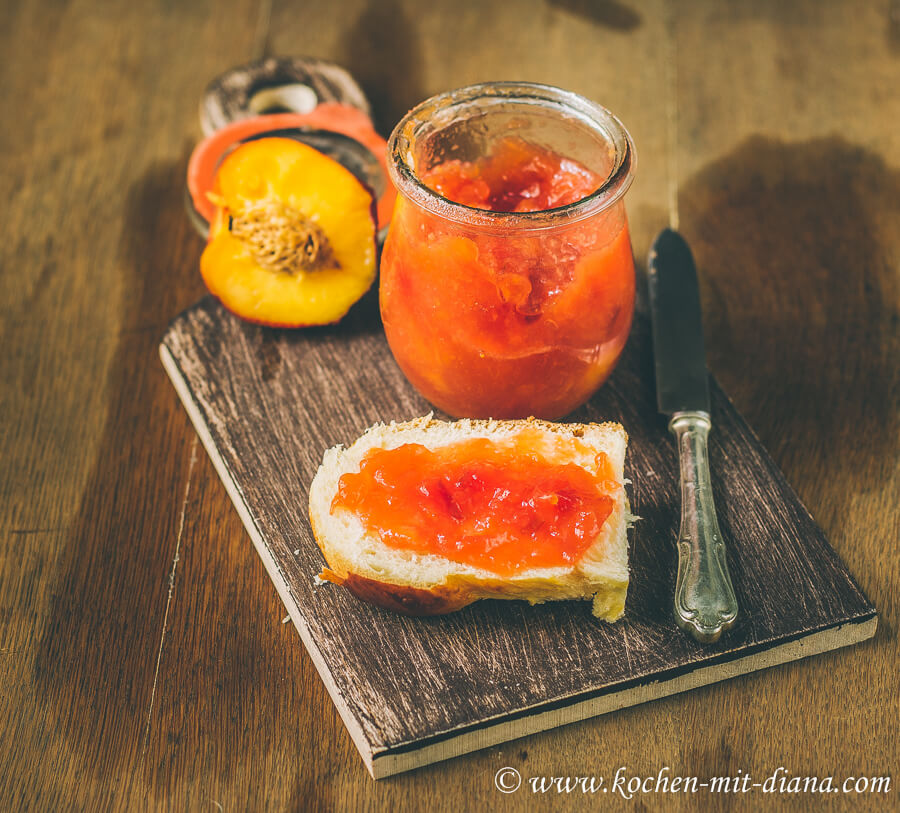 Nektarinen Marmelade - Kochen mit Diana