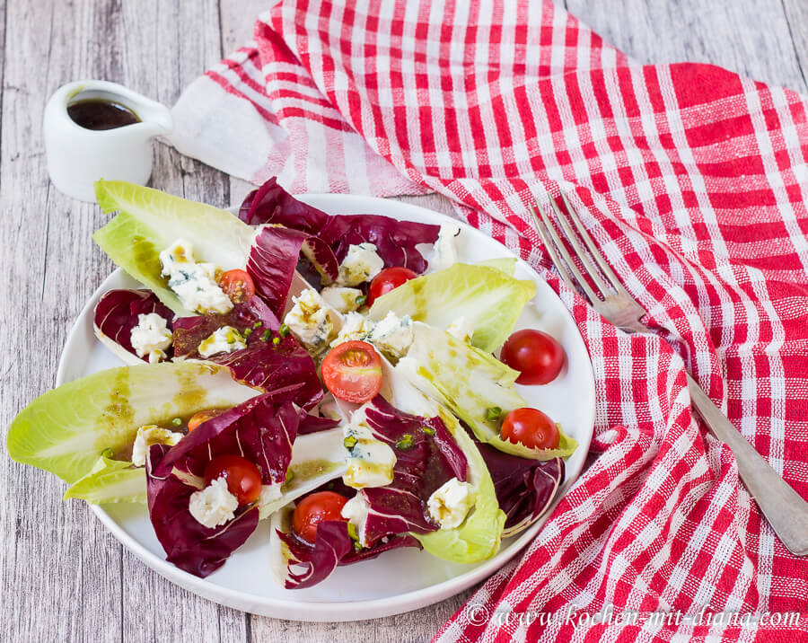 Radicchio Salat mit Blauschimmelkäse