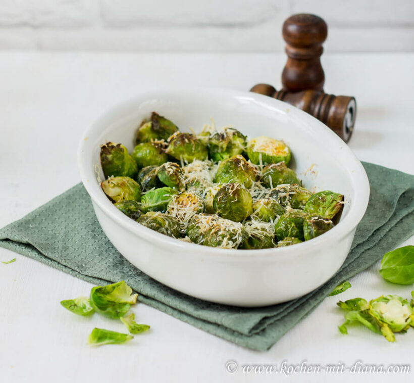 Im Ofen gerösteter Rosenkohl mit Parmesan - Kochen mit Diana