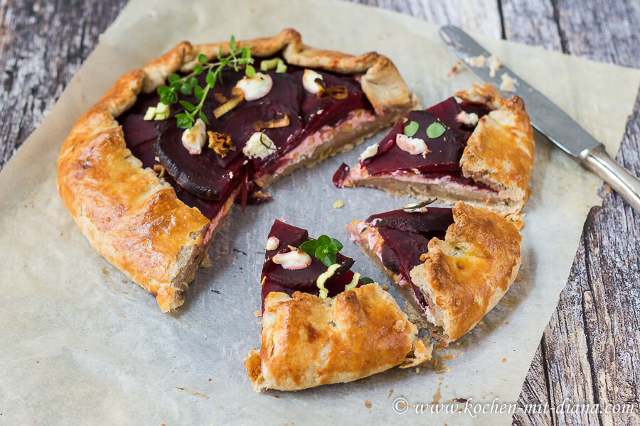 rote Bete Galette mit Ziegenkäse