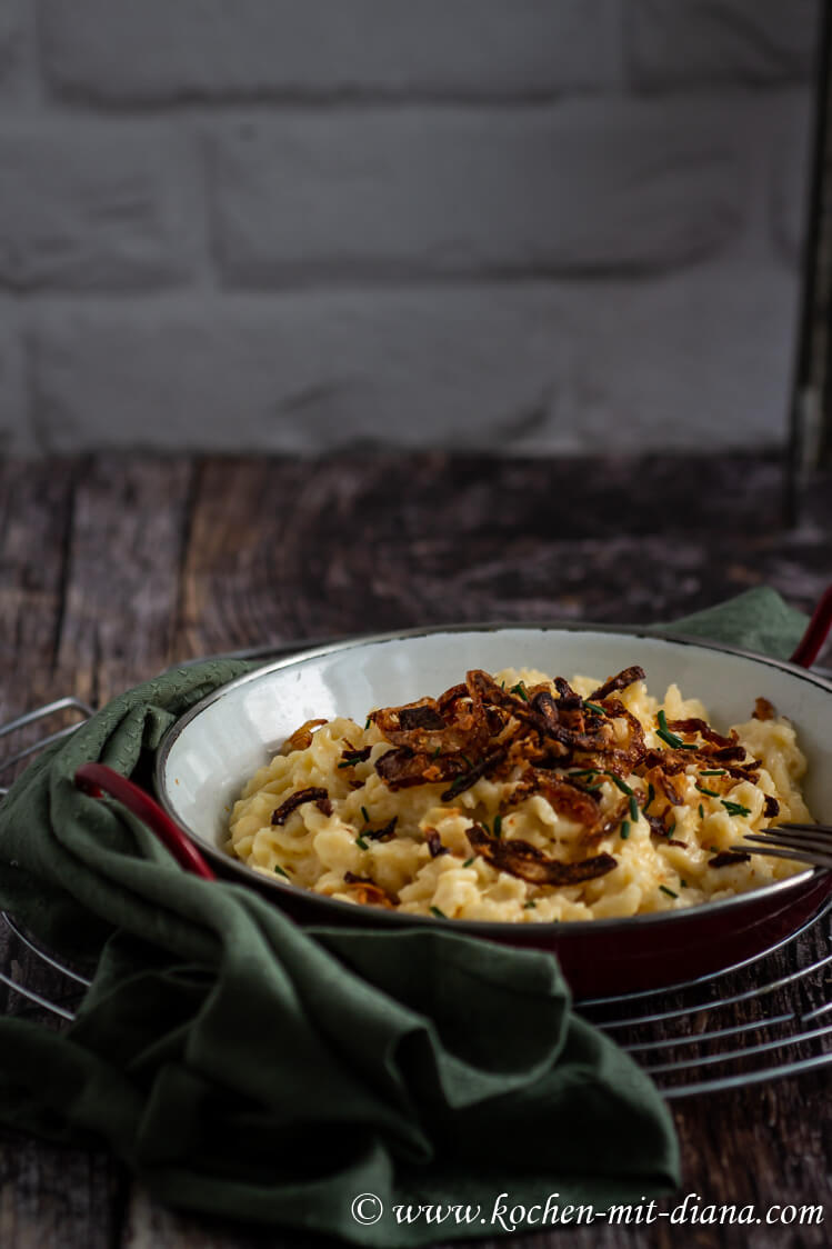 Käsespätzle mit Röstzwiebeln