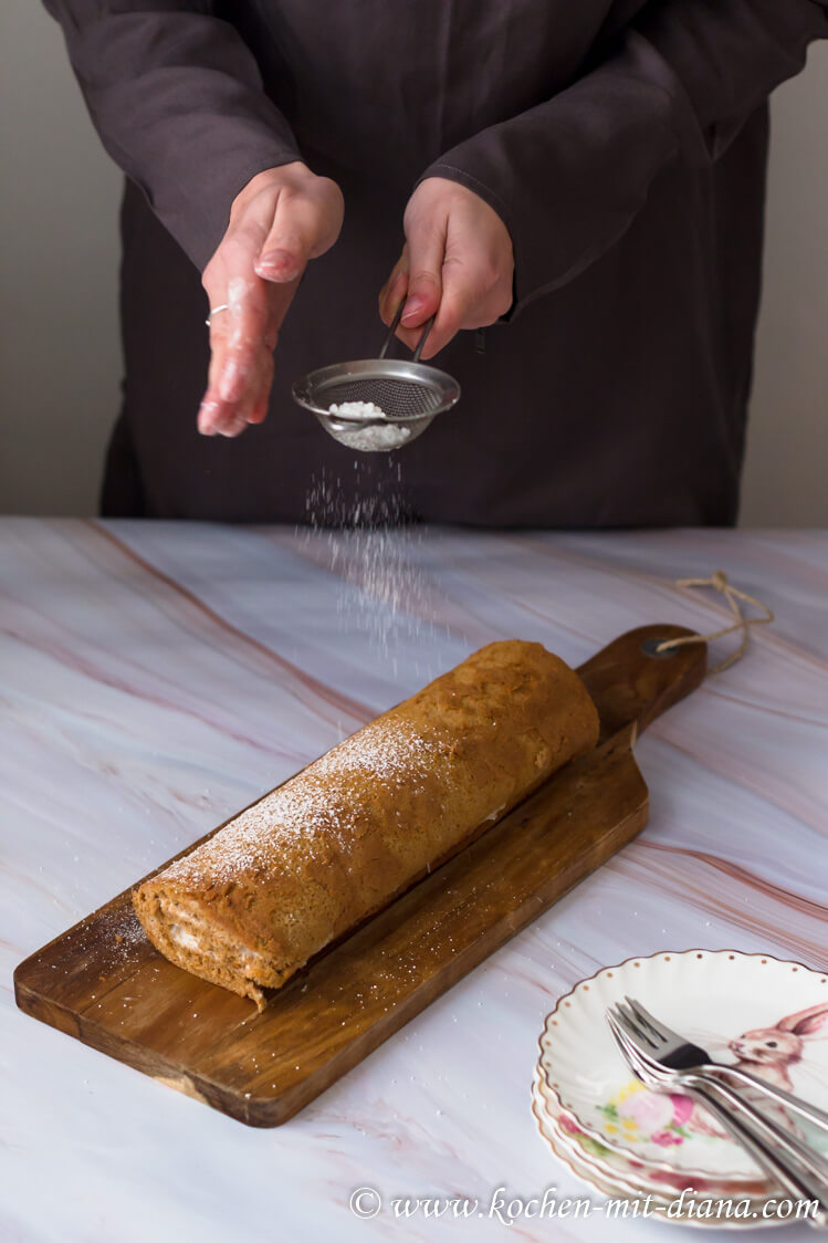 Carrot-Cake Biskuitrolle