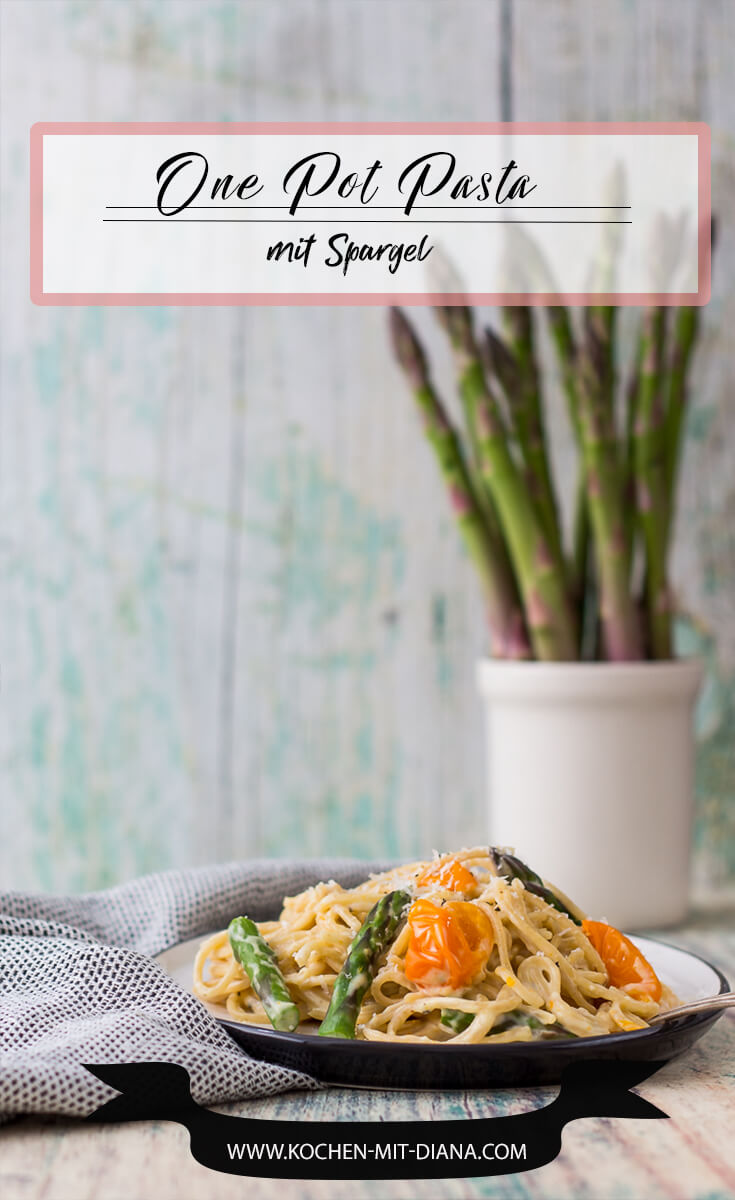 One Pot Pasta mit Spargel