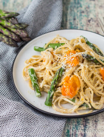 One Pot Pasta mit Spargel