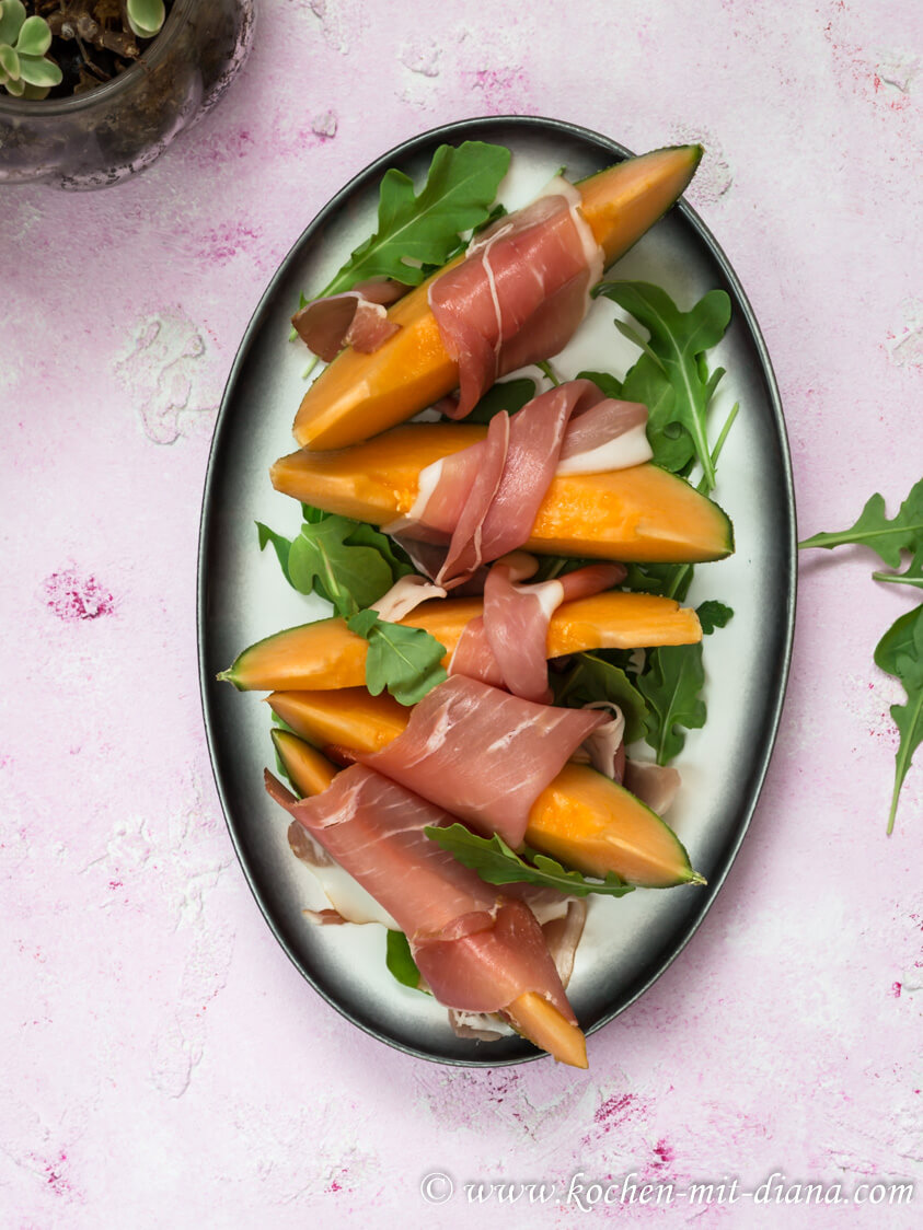 Melonen-Prosciutto Salat