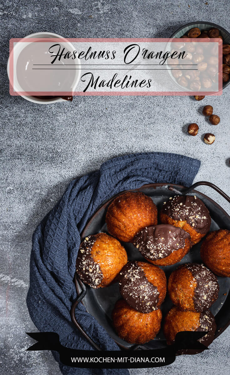 Madelines mit Haselnuss und Orangen